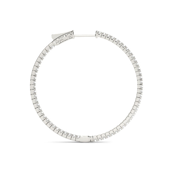 0.40ct Diamond Claw Set Hoop Earrings – 18ct Gold (White / Yellow / Rose)