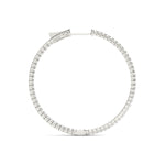 0.40ct Diamond Claw Set Hoop Earrings – 18ct Gold (White / Yellow / Rose)