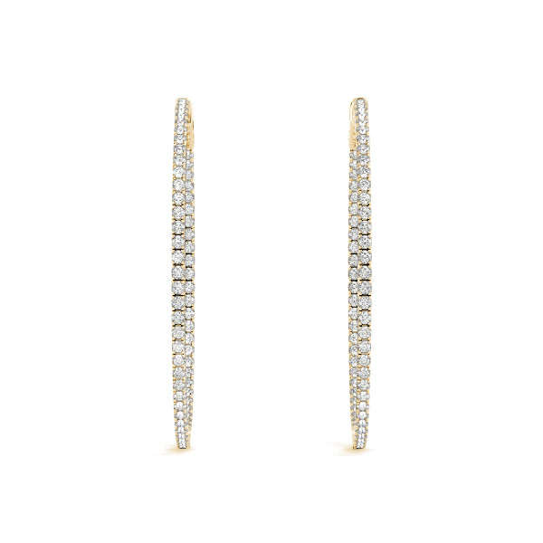 0.40ct Diamond Claw Set Hoop Earrings – 18ct Gold (White / Yellow / Rose)
