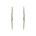 0.40ct Diamond Claw Set Hoop Earrings – 18ct Gold (White / Yellow / Rose)