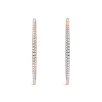 0.40ct Diamond Claw Set Hoop Earrings – 18ct Gold (White / Yellow / Rose)