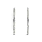 0.40ct Diamond Claw Set Hoop Earrings – 18ct Gold (White / Yellow / Rose)