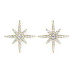 0.56ct Diamond Starburst Cluster Stud Earrings – 18ct Gold (White / Yellow / Rose)