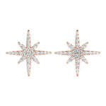 0.56ct Diamond Starburst Cluster Stud Earrings – 18ct Gold (White / Yellow / Rose)