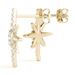 0.56ct Diamond Starburst Cluster Stud Earrings – 18ct Gold (White / Yellow / Rose)