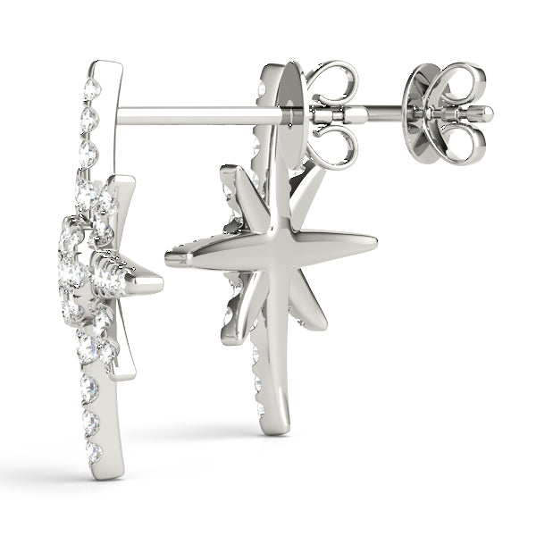 0.56ct Diamond Starburst Cluster Stud Earrings – 18ct Gold (White / Yellow / Rose)