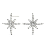 0.56ct Diamond Starburst Cluster Stud Earrings – 18ct Gold (White / Yellow / Rose)