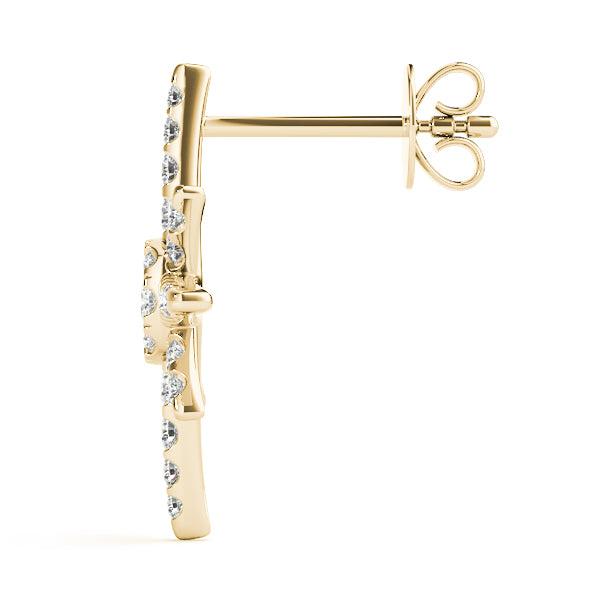 0.56ct Diamond Starburst Cluster Stud Earrings – 18ct Gold (White / Yellow / Rose)