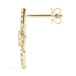0.56ct Diamond Starburst Cluster Stud Earrings – 18ct Gold (White / Yellow / Rose)