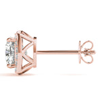 0.68ct Diamond Cushion Halo Stud Earrings – 18ct Gold (White / Yellow / Rose)