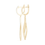 0.39ct Diamond Drop Hoop Earrings – 18ct Gold (White / Yellow / Rose)