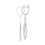 0.39ct Diamond Drop Hoop Earrings – 18ct Gold (White / Yellow / Rose)