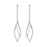 0.39ct Diamond Drop Hoop Earrings – 18ct Gold (White / Yellow / Rose)