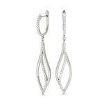 0.39ct Diamond Drop Hoop Earrings – 18ct Gold (White / Yellow / Rose)