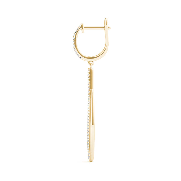 0.39ct Diamond Drop Hoop Earrings – 18ct Gold (White / Yellow / Rose)