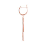 0.39ct Diamond Drop Hoop Earrings – 18ct Gold (White / Yellow / Rose)
