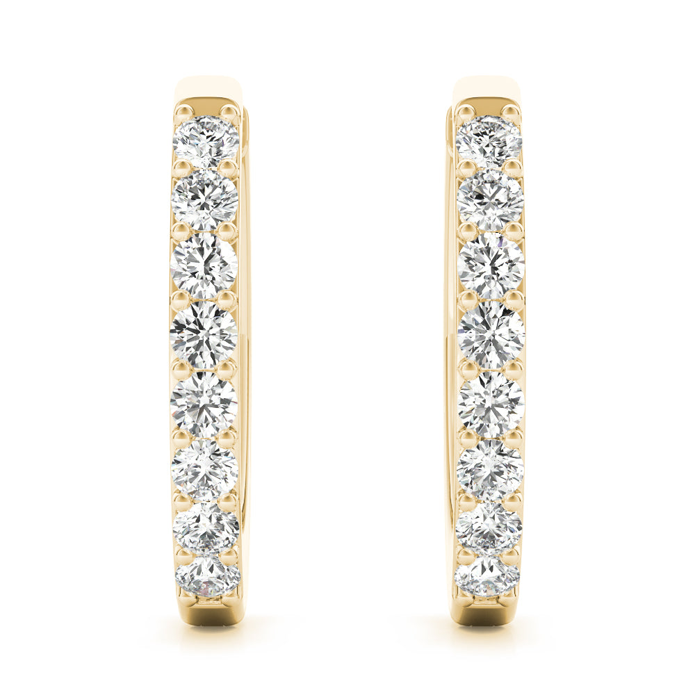 0.48ct Diamond Pavé Hoop Earrings – 18ct Gold (White / Yellow / Rose)
