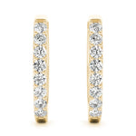 0.48ct Diamond Pavé Hoop Earrings – 18ct Gold (White / Yellow / Rose)