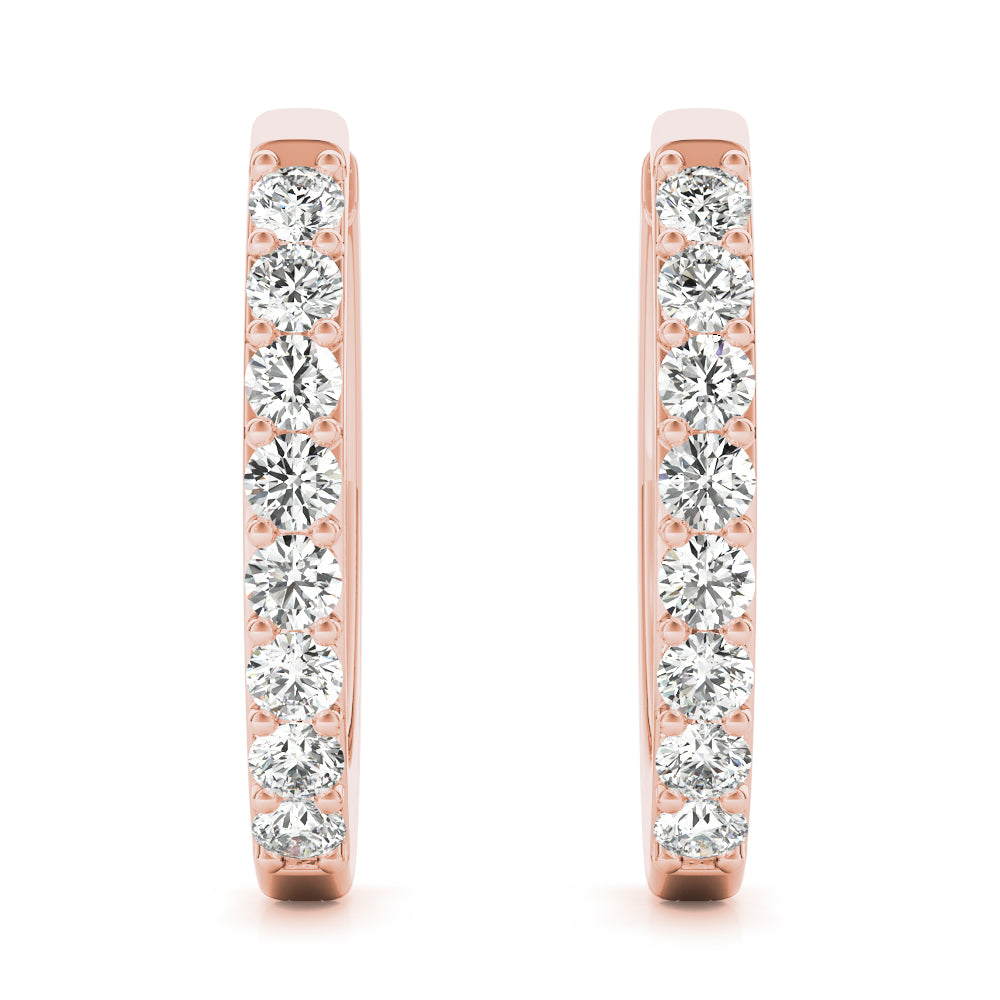 0.48ct Diamond Pavé Hoop Earrings – 18ct Gold (White / Yellow / Rose)