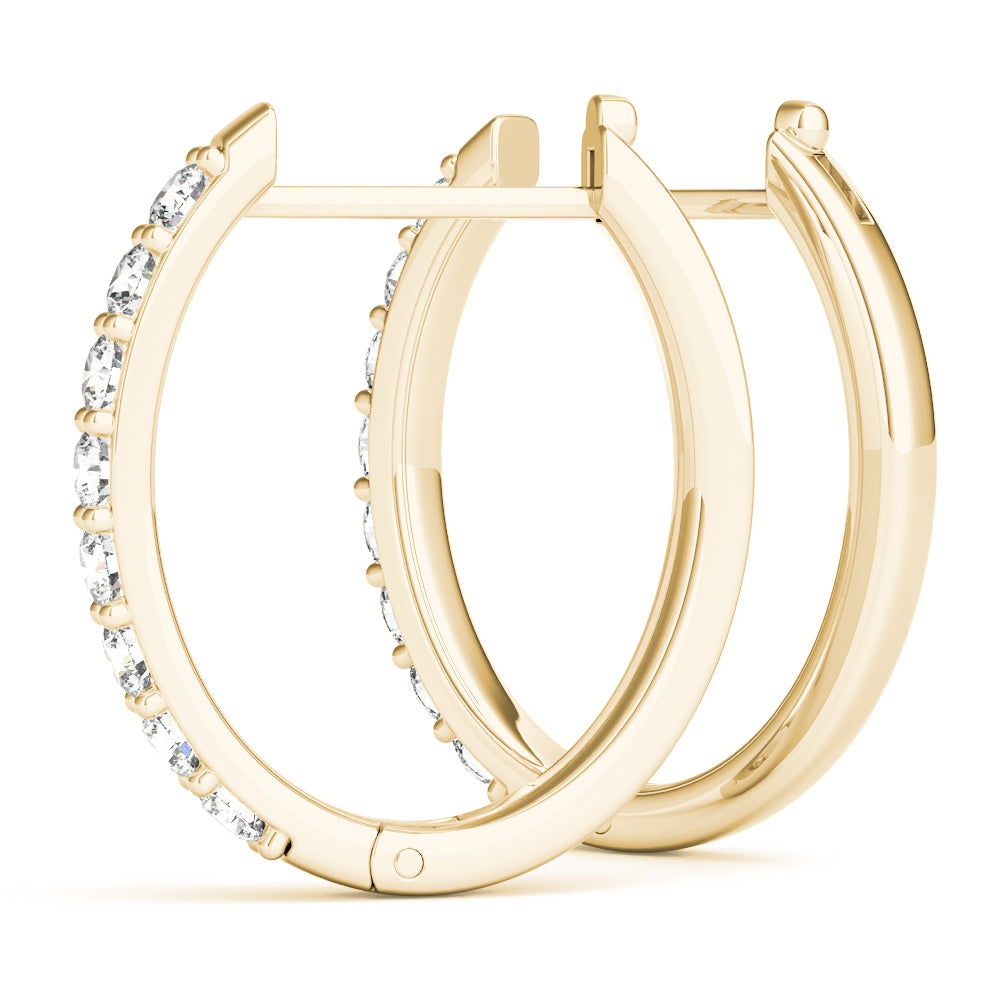 0.48ct Diamond Pavé Hoop Earrings – 18ct Gold (White / Yellow / Rose)