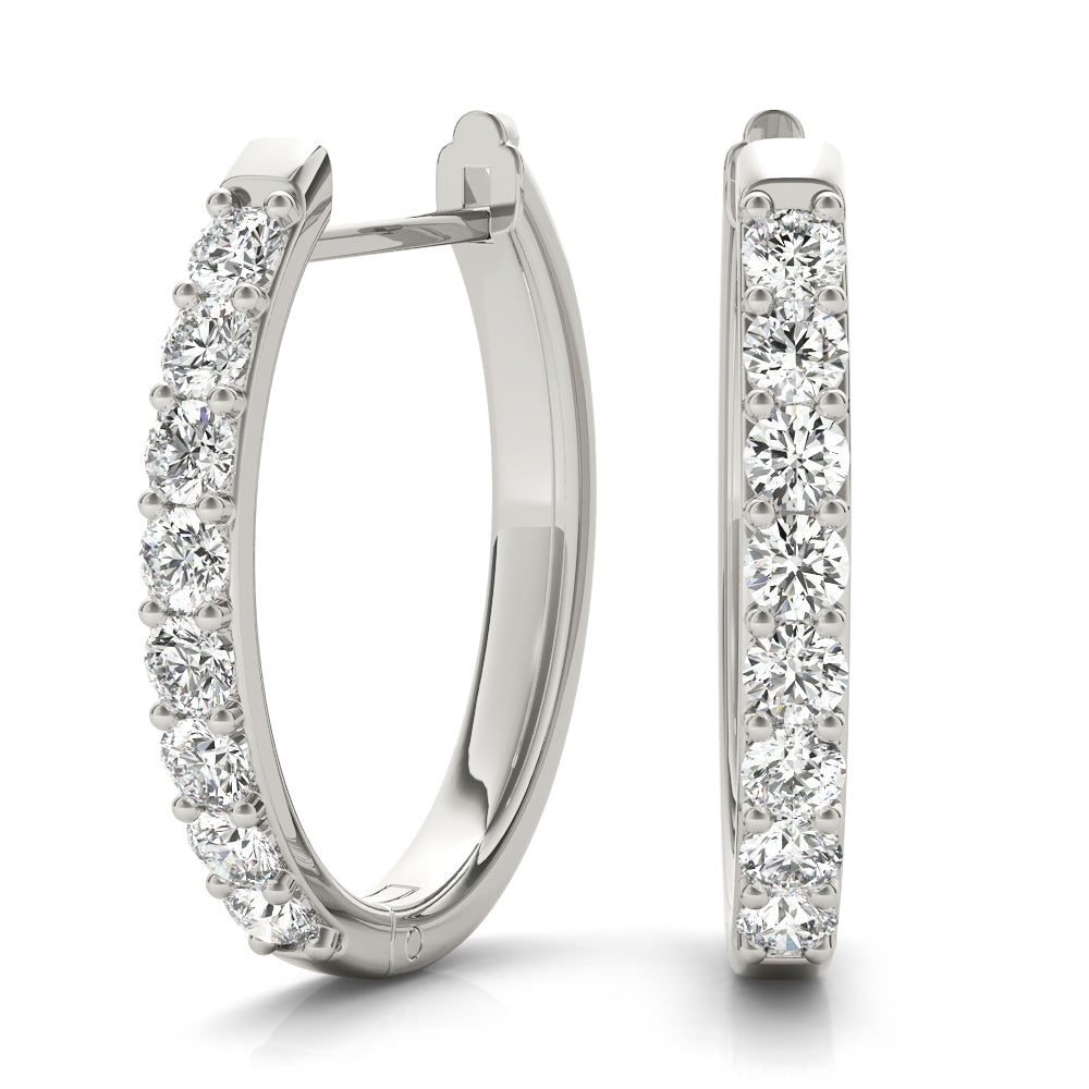 0.48ct Diamond Pavé Hoop Earrings – 18ct Gold (White / Yellow / Rose)
