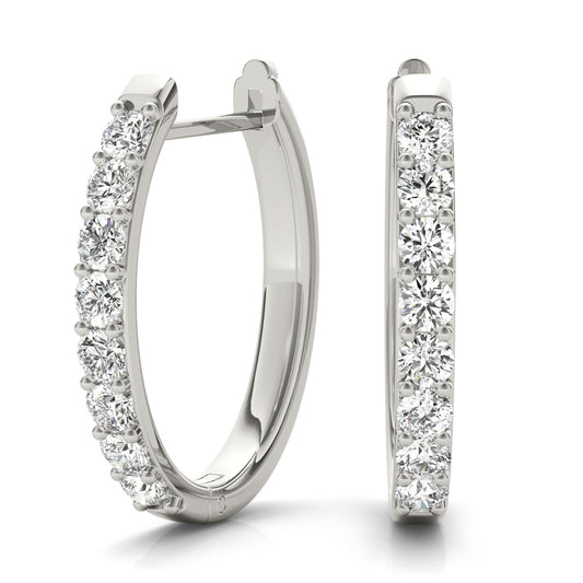 0.48ct Diamond Pavé Hoop Earrings – 18ct Gold (White / Yellow / Rose)