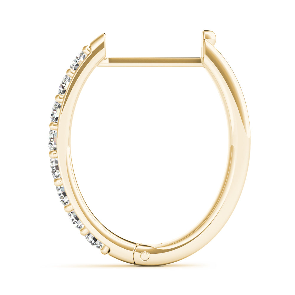0.48ct Diamond Pavé Hoop Earrings – 18ct Gold (White / Yellow / Rose)