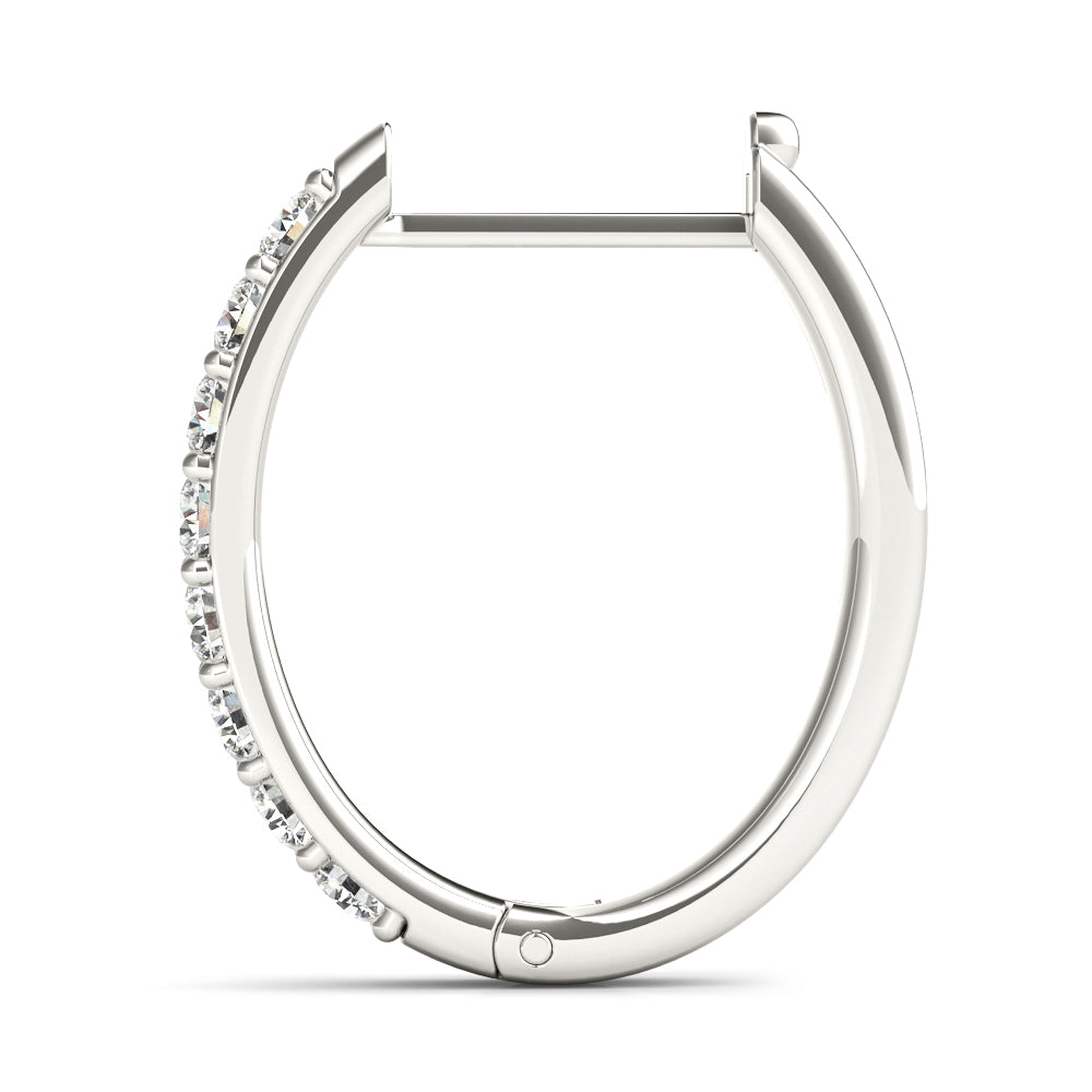 0.48ct Diamond Pavé Hoop Earrings – 18ct Gold (White / Yellow / Rose)