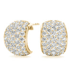 1.00ct Diamond Pavé Half-Hoop Earrings – 18ct Gold (White / Yellow / Rose)