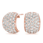 1.00ct Diamond Pavé Half-Hoop Earrings – 18ct Gold (White / Yellow / Rose)