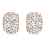 1.00ct Diamond Pavé Half-Hoop Earrings – 18ct Gold (White / Yellow / Rose)