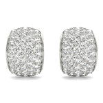 1.00ct Diamond Pavé Half-Hoop Earrings – 18ct Gold (White / Yellow / Rose)
