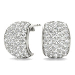 1.00ct Diamond Pavé Half-Hoop Earrings – 18ct Gold (White / Yellow / Rose)