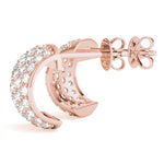 1.00ct Diamond Pavé Half-Hoop Earrings – 18ct Gold (White / Yellow / Rose)