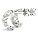1.00ct Diamond Pavé Half-Hoop Earrings – 18ct Gold (White / Yellow / Rose)