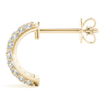 1.00ct Diamond Pavé Half-Hoop Earrings – 18ct Gold (White / Yellow / Rose)