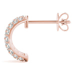 1.00ct Diamond Pavé Half-Hoop Earrings – 18ct Gold (White / Yellow / Rose)