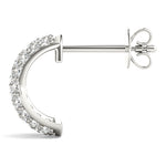 1.00ct Diamond Pavé Half-Hoop Earrings – 18ct Gold (White / Yellow / Rose)