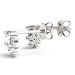0.95ct Diamond Cluster Halo Stud Earrings – 18ct Gold (White / Yellow / Rose)