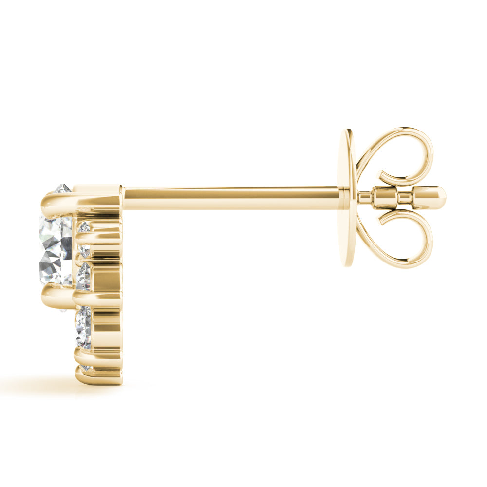 0.95ct Diamond Cluster Halo Stud Earrings – 18ct Gold (White / Yellow / Rose)