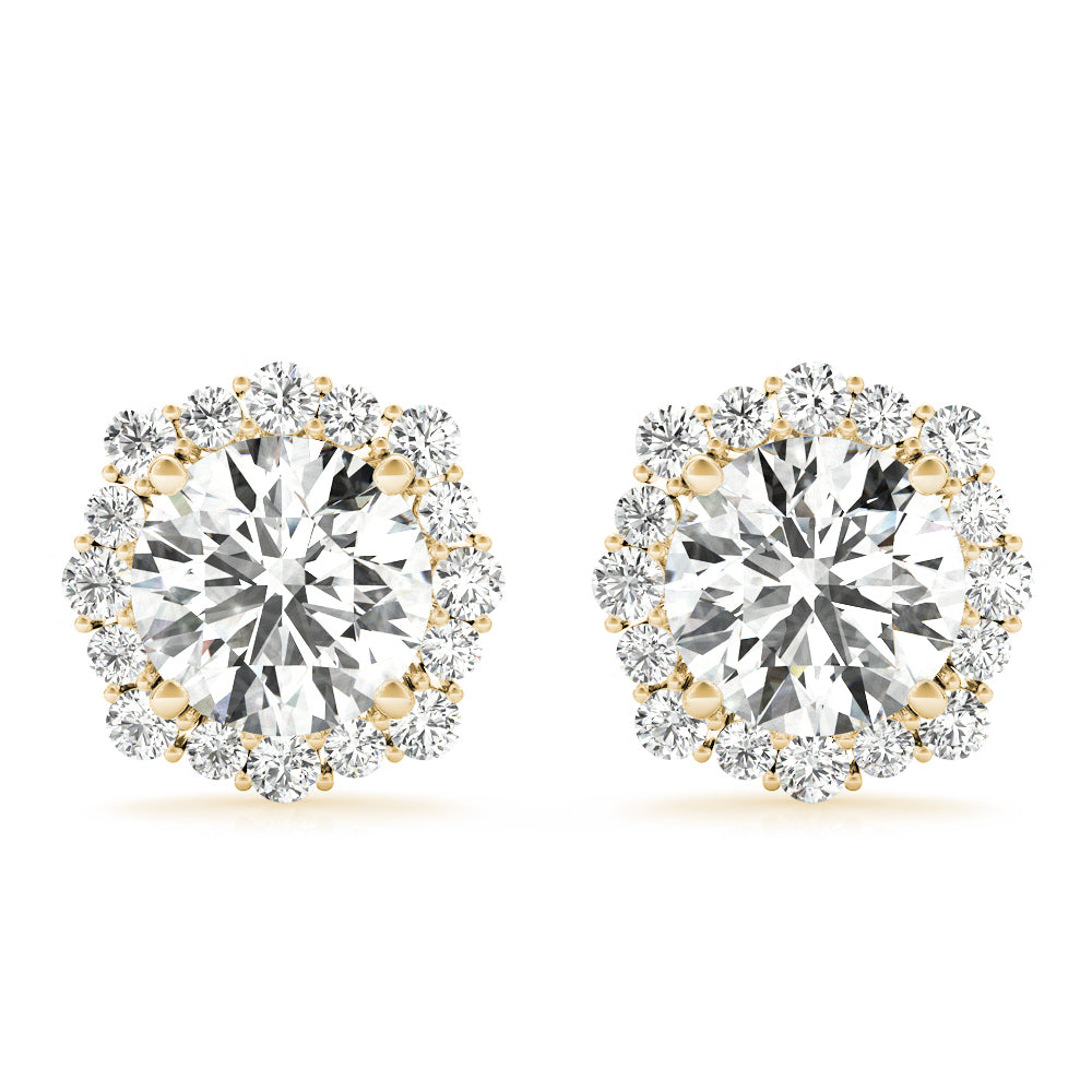 1.09ct Diamond Halo Stud Earrings – Timeless Luxury in 18ct Gold