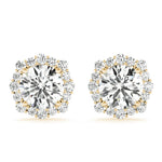 1.09ct Diamond Halo Stud Earrings – Timeless Luxury in 18ct Gold