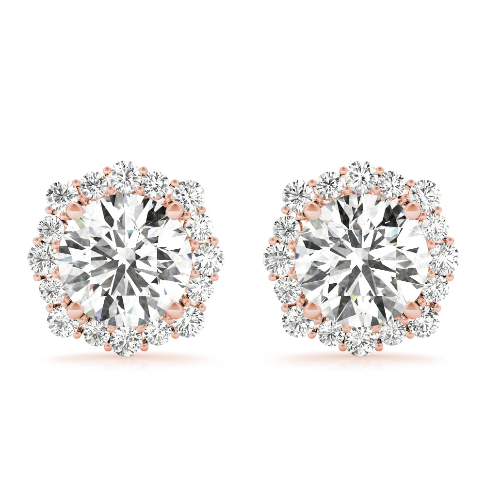 1.09ct Diamond Halo Stud Earrings – Timeless Luxury in 18ct Gold