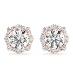 1.09ct Diamond Halo Stud Earrings – Timeless Luxury in 18ct Gold