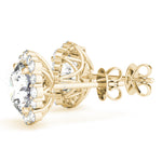 1.09ct Diamond Halo Stud Earrings – Timeless Luxury in 18ct Gold