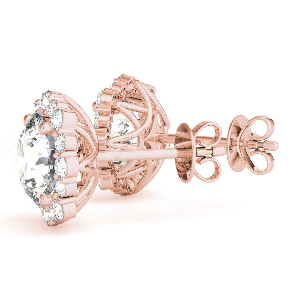 1.09ct Diamond Halo Stud Earrings – Timeless Luxury in 18ct Gold