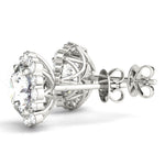 1.09ct Diamond Halo Stud Earrings – Timeless Luxury in 18ct Gold