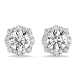 1.09ct Diamond Halo Stud Earrings – Timeless Luxury in 18ct Gold