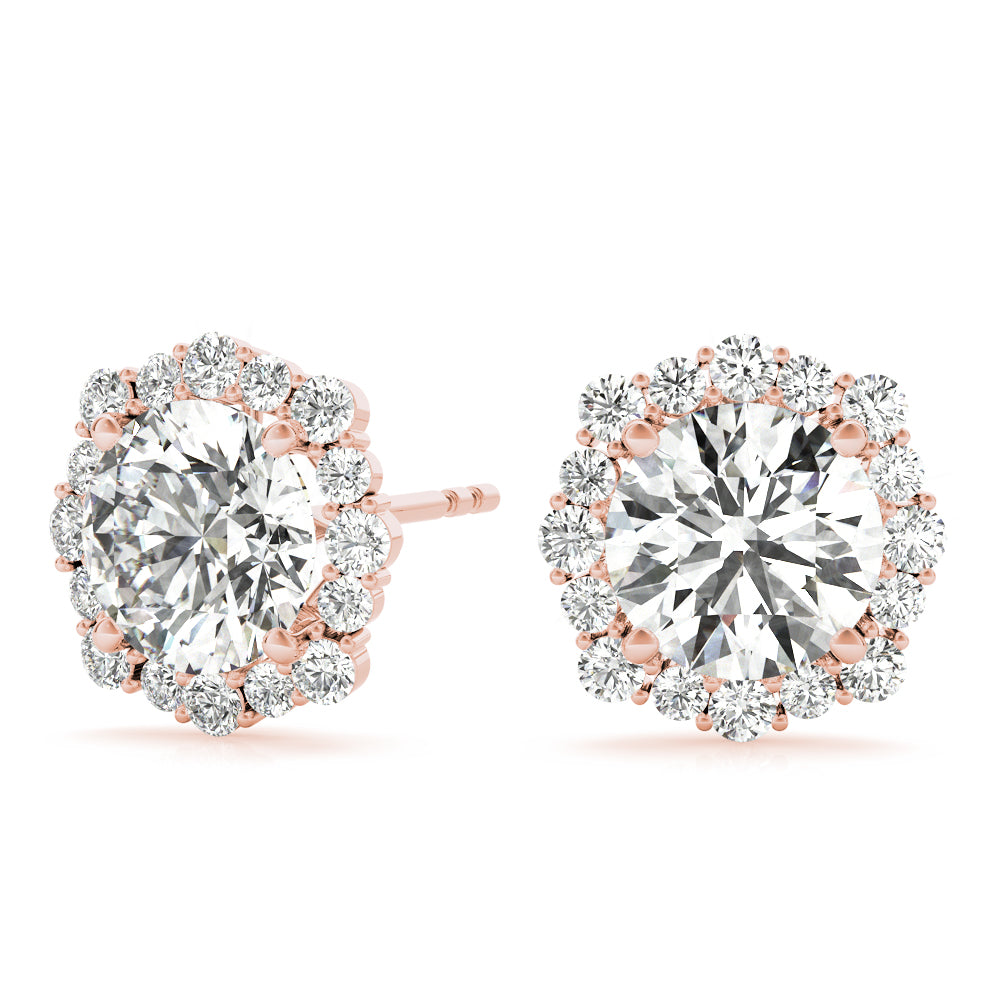 1.09ct Diamond Halo Stud Earrings – Timeless Luxury in 18ct Gold