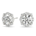 1.09ct Diamond Halo Stud Earrings – Timeless Luxury in 18ct Gold